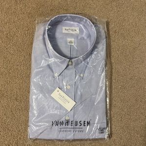 NWT VanHeusen pin point oxford mens button down shirt size XL